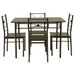 Coaster Anna Rectangular Dining Set Dark Bronze Brown