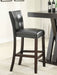 Coaster Alberton Upholstered Bar Stools Black and Cappuccino (Set of 2) Default Title