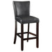 Coaster Alberton Upholstered Bar Stools Black and Cappuccino (Set of 2) Default Title