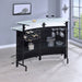 Coaster Keystone Glass Top Bar Unit Black Default Title