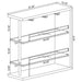 Coaster Prescott Rectangular 2-shelf Bar Unit Glossy Black Grey