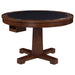 Coaster Marietta Round Wooden Game Table Tobacco Default Title