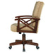 Coaster Marietta Upholstered Game Chair Tobacco and Tan Default Title