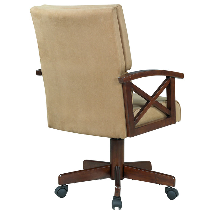 Coaster Marietta Upholstered Game Chair Tobacco and Tan Default Title