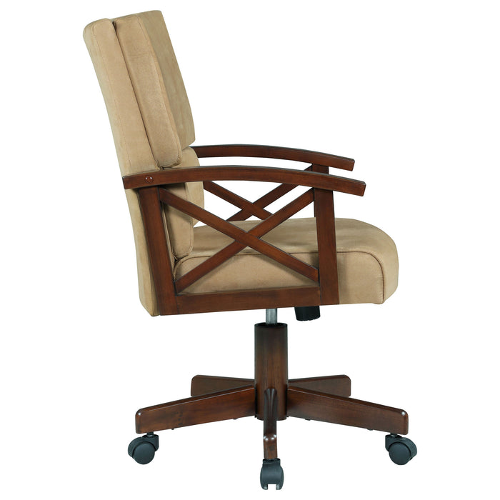 Coaster Marietta Upholstered Game Chair Tobacco and Tan Default Title