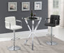 Coaster Denali Round Glass Top Bar Table Chrome Default Title