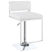 Coaster Alameda Adjustable Bar Stool Chrome and Grey White