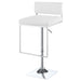 Coaster Alameda Adjustable Bar Stool Chrome and Grey White