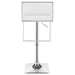 Coaster Alameda Adjustable Bar Stool Chrome and Grey White