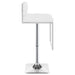 Coaster Alameda Adjustable Bar Stool Chrome and Grey White