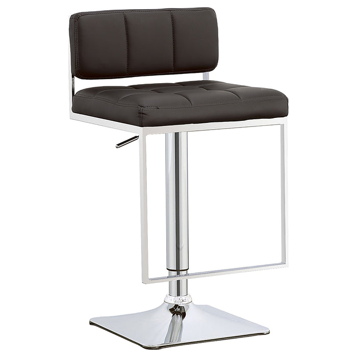 Coaster Alameda Adjustable Bar Stool Chrome and Black Default Title