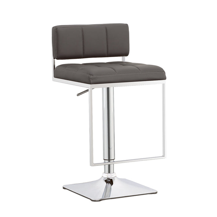 Coaster Alameda Adjustable Bar Stool Chrome and Grey Grey