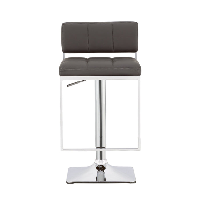 Coaster Alameda Adjustable Bar Stool Chrome and Grey White