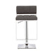 Coaster Alameda Adjustable Bar Stool Chrome and Grey White