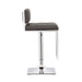 Coaster Alameda Adjustable Bar Stool Chrome and Grey White