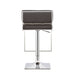 Coaster Alameda Adjustable Bar Stool Chrome and Grey White