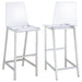 Coaster Juelia Bar Stools Chrome and Clear Acrylic (Set of 2) Default Title