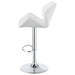 Coaster Berrington Adjustable Bar Stools Chrome and White (Set of 2) Black