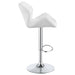 Coaster Berrington Adjustable Bar Stools Chrome and White (Set of 2) Black