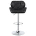 Coaster Berrington Adjustable Bar Stools Chrome and White (Set of 2) Black