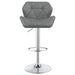 Coaster Berrington Adjustable Bar Stools Chrome and Grey (Set of 2) Default Title