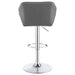 Coaster Berrington Adjustable Bar Stools Chrome and Grey (Set of 2) Default Title