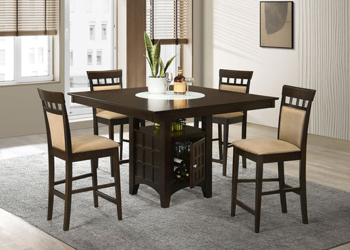 Coaster Gabriel Square Counter Height Dining Set Cappuccino Set of 5