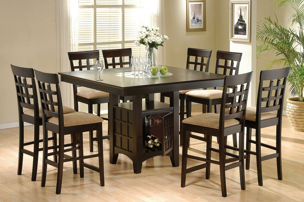 Coaster Gabriel Square Counter Height Dining Set Cappuccino Set of 9