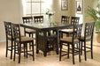 Coaster Gabriel Square Counter Height Dining Set Cappuccino Set of 9