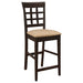 Coaster Gabriel Square Counter Height Dining Set Cappuccino Set of 9