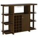 Coaster Evelio Bar Unit with Wine Bottle Storage Walnut Default Title