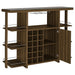 Coaster Evelio Bar Unit with Wine Bottle Storage Walnut Default Title