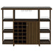 Coaster Evelio Bar Unit with Wine Bottle Storage Walnut Default Title