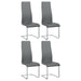 Coaster Montclair High Back Dining Chairs Black and Chrome (Set of 4) Grey