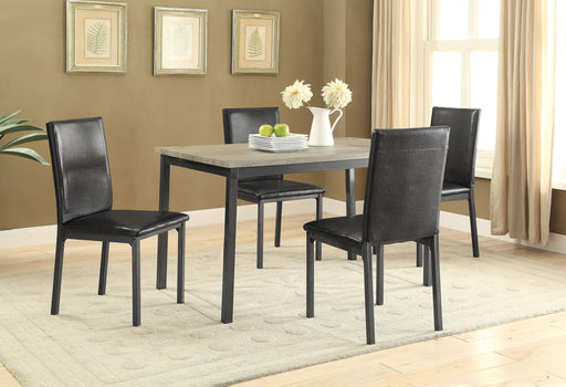 Coaster Garza Dining Room Set Weathered Grey and Black Default Title