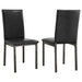 Coaster Garza Upholstered Dining Chairs Black (Set of 2) Default Title