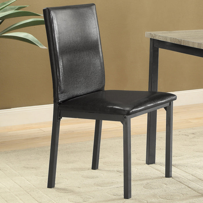 Coaster Garza Upholstered Dining Chairs Black (Set of 2) Default Title