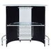 Coaster Lacewing 1-shelf Bar Unit Glossy Black and White Default Title