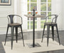 Coaster Cavalier Square Bar Table Dark Elm and Matte Black Default Title