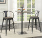 Coaster Cavalier Wooden Seat Bar Stools Dark Elm and Matte Black (Set of 2) Default Title