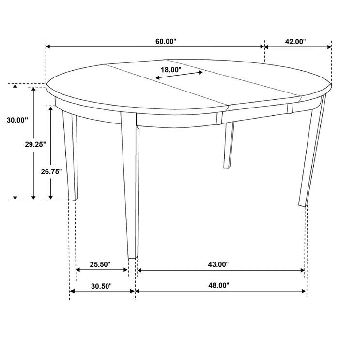 Coaster Gabriel Oval Dining Table Cappuccino Default Title