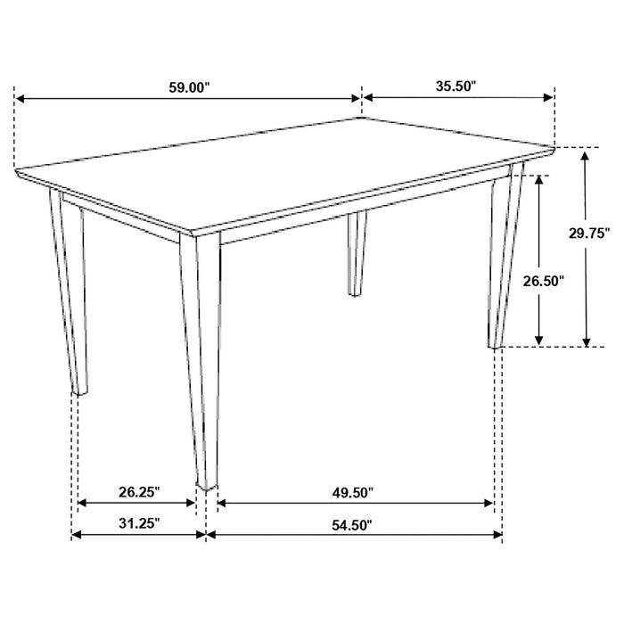 Coaster Gabriel Rectangular Dining Table Cappuccino Default Title