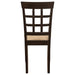 Coaster Gabriel Lattice Back Side Chairs Cappuccino and Tan (Set of 2) Default Title