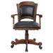 Coaster Turk Game Chair with Casters Black and Tobacco Default Title