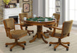 Coaster Mitchell Game Table Set Amber and Brown Default Title