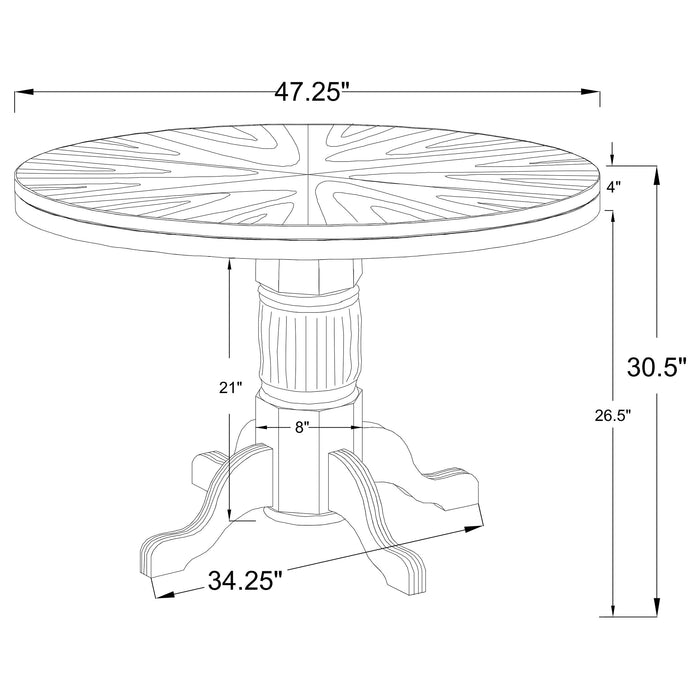 Coaster Mitchell 3-in-1 Game Table Amber Default Title