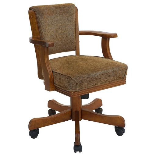 Coaster Mitchell Upholstered Game Chair Olive-brown and Amber Default Title