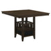 Coaster Jaden Square Counter Height Table with Storage Espresso Default Title