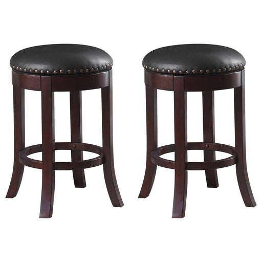 Coaster Aboushi Swivel Bar Stools with Upholstered Seat Brown (Set of 2) Counter Height