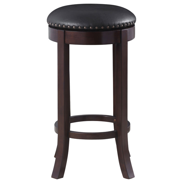 Coaster Aboushi Swivel Bar Stools with Upholstered Seat Brown (Set of 2) Counter Height